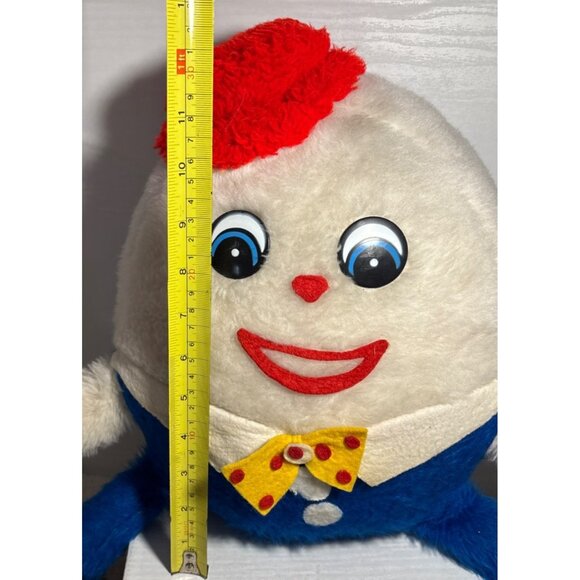 Vintage Humpty Dumpty Potatoe Chips Plush Toy Red Hat & Bow Tie 12" x 10" Large - Picture 9 of 10